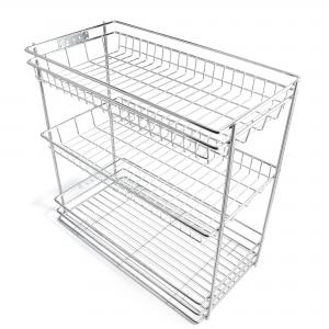 Drawer Basket With Flat Grid, With 3D Adjustment  Door Bracket,3 Layers, Under Mounted