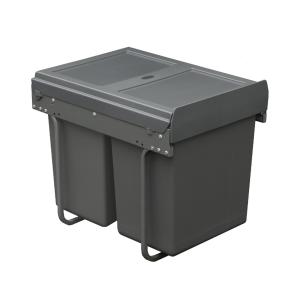 Plastic Double Trash Bin, Base Mount