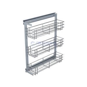 Three-tier drawer basket side mounted
