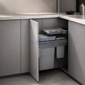 Pull out waste bin with strage tray,Side mounted